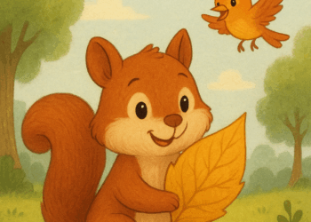 Sammy the Squirrel and the Special Leaf